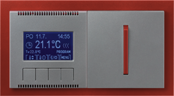 NeoTech ocelová / teracotta: Termostat univerzální programovatelný, Spínač / přepínač / ovladač