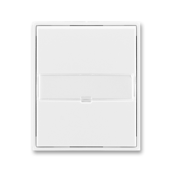 Kryt spínače kolébkového s popisovým polem, Element®, Time®, bílá / bílá