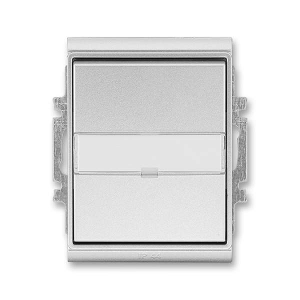 Přepínač střídavý IP 44, zapuštěný, s popisovým polem, Time®, titanová