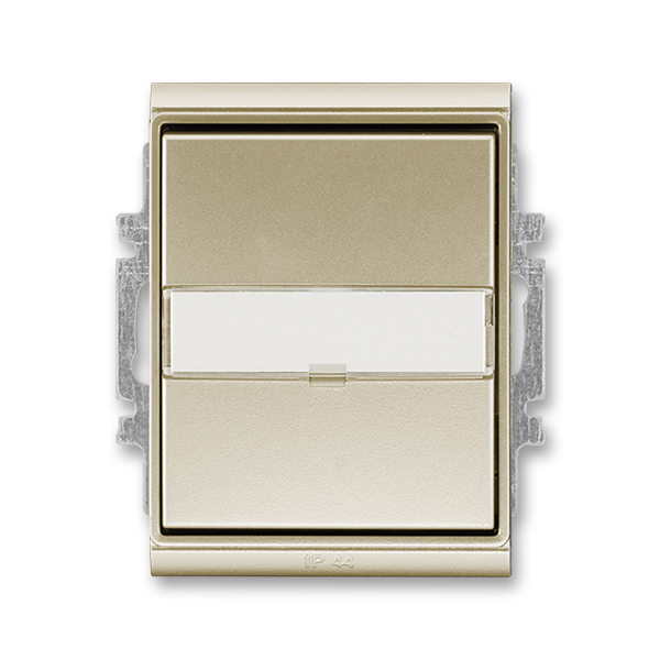 Přepínač střídavý IP 44, zapuštěný, s popisovým polem, Time®, šampaňská