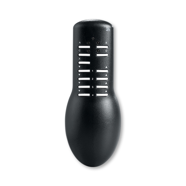 Vysílač radiofrekvenčního (RF) signálu vícekanálový, ruční, tmavě šedá