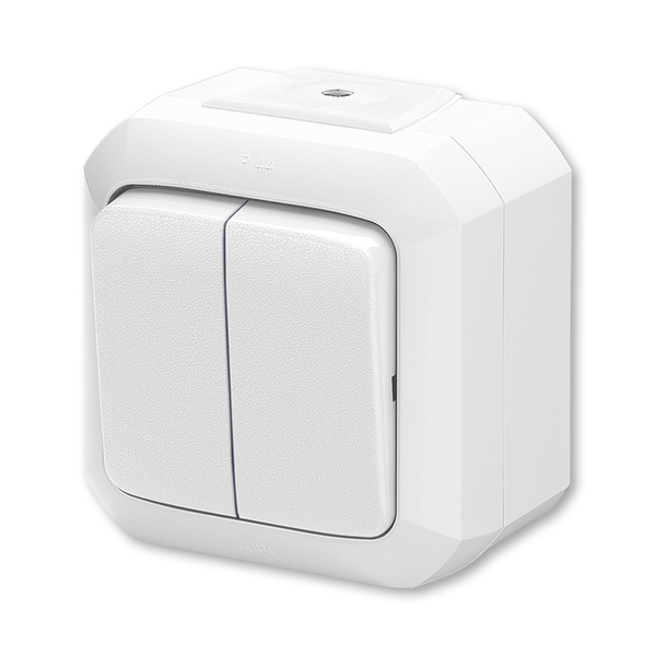 Přepínač střídavý dvojitý IP 54, Variant+, bílá