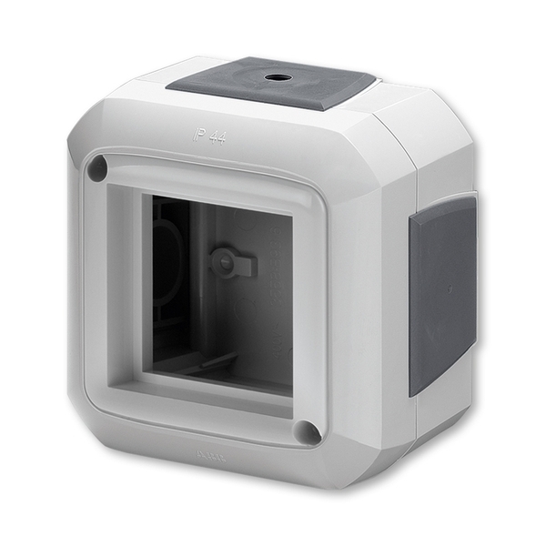 Krabice nástěnná IP 20, pro přístroje 45x45, pro průběžnou montáž, Variant+, šedá