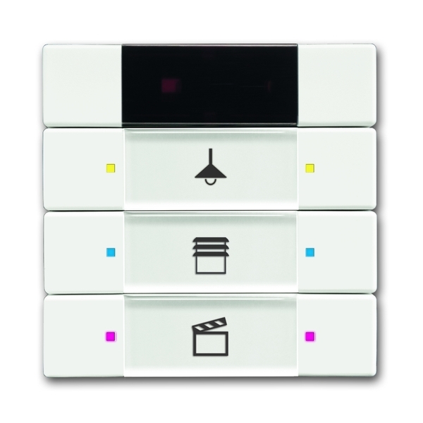 Prvek ovládací 3-/6násobný s IR rozhraním, zapuštěný, Future® linear, mechová bílá