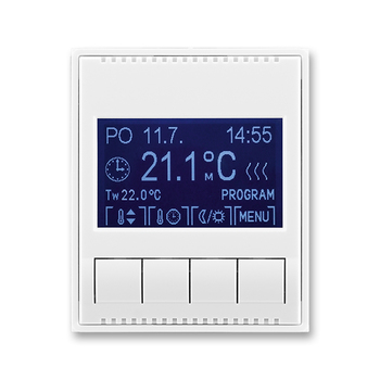 Termostat univerzální programovatelný (ovládací jednotka), Element®, Time®, bílá / bílá