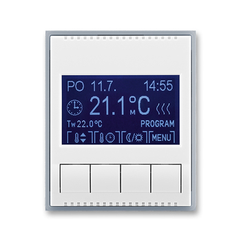 Termostat univerzální programovatelný (ovládací jednotka), Element®, bílá / ledová šedá