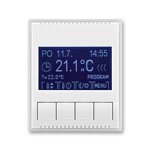 Termostat univerzální programovatelný (ovládací jednotka), Time®, Element®, bílá / ledová bílá