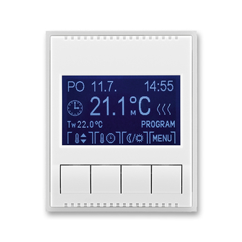 Termostat univerzální programovatelný (ovládací jednotka), Time®, Element®, bílá / ledová bílá