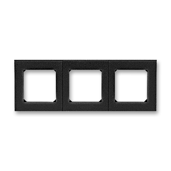 Rámeček pro elektroinstalační přístroje, trojnásobný, Levit®M, onyx / kouřová černá