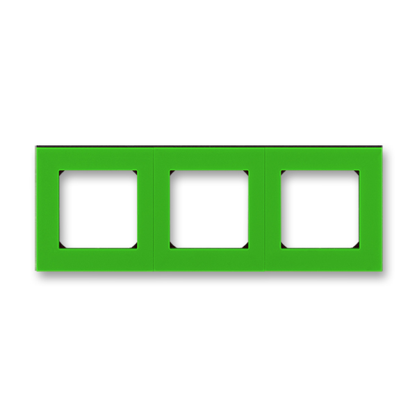 Rámeček pro elektroinstalační přístroje, trojnásobný, Levit®, zelená / kouřová černá