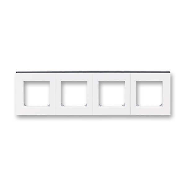 Rámeček pro elektroinstalační přístroje, čtyřnásobný, Levit®, bílá / kouřová černá