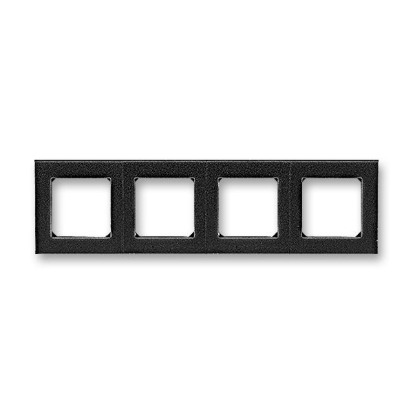 Rámeček pro elektroinstalační přístroje, čtyřnásobný, Levit®M, onyx / kouřová černá