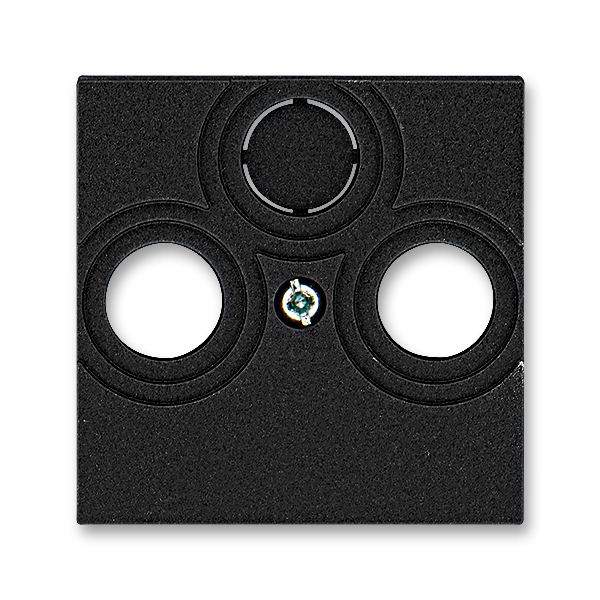 Kryt zásuvky anténní, s vylamovacím otvorem, Levit®M, onyx