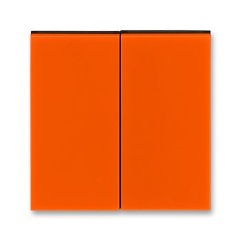 Kryt spínače kolébkového dělený, Levit®, oranžová / kouřová černá