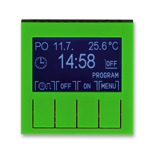 Hodiny spínací programovatelné (ovládací jednotka), Levit®, zelená / kouřová černá