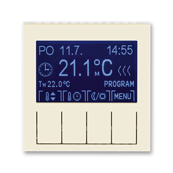 Termostat univerzální programovatelný (ovládací jednotka), Levit®, slonová kost / bílá