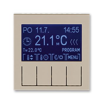 Termostat univerzální programovatelný (ovládací jednotka), Levit®, macchiato / bílá