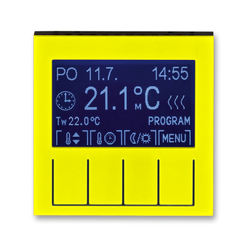 Termostat univerzální programovatelný (ovládací jednotka), Levit®, žlutá / kouřová černá