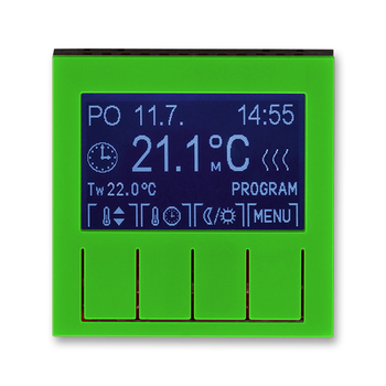 Termostat univerzální programovatelný (ovládací jednotka), Levit®, zelená / kouřová černá