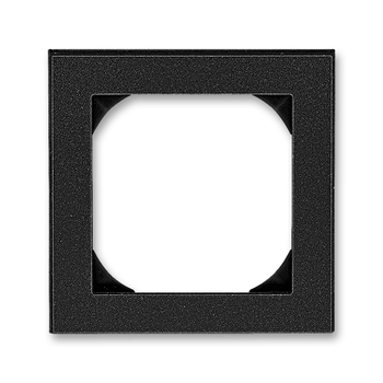 Rámeček jednonásobný s otvorem 55×55 mm, Levit®M, onyx / kouřová černá