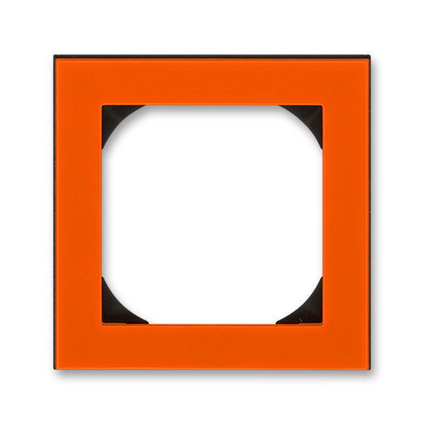 Rámeček jednonásobný s otvorem 55×55 mm, Levit®, oranžová / kouřová černá