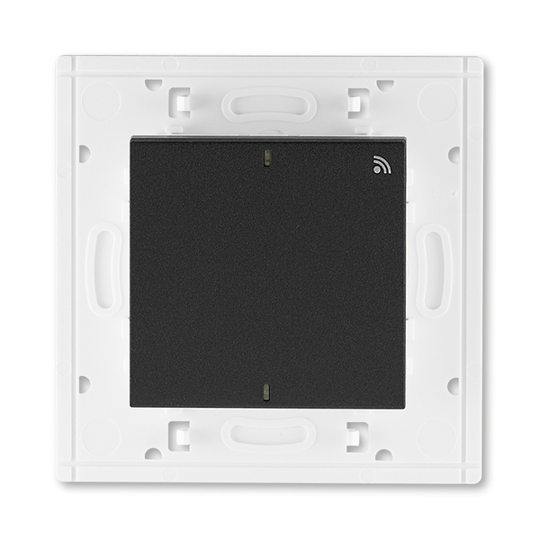 Vysílač RF jednonásobný, nástěnný, Levit®M, onyx / kouřová černá