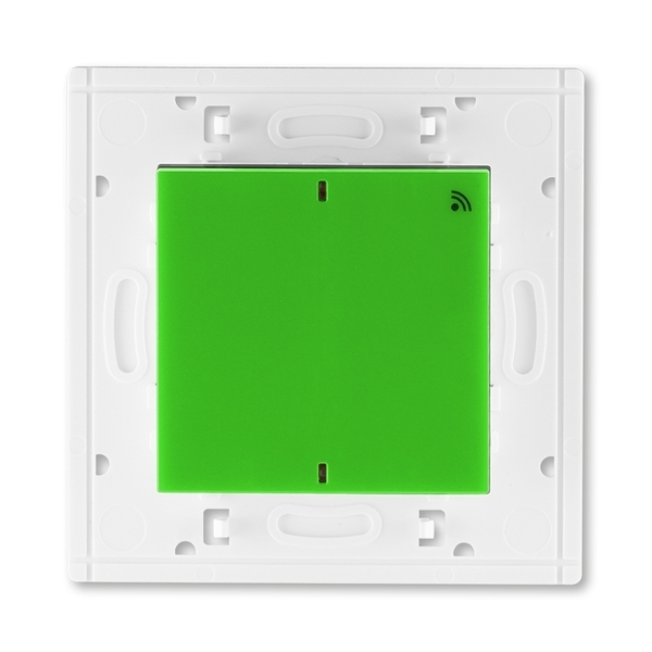 Vysílač RF jednonásobný, nástěnný, Levit®, zelená / kouřová černá