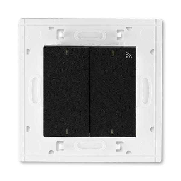 Vysílač RF dvojnásobný, nástěnný, Levit®M, onyx / kouřová černá