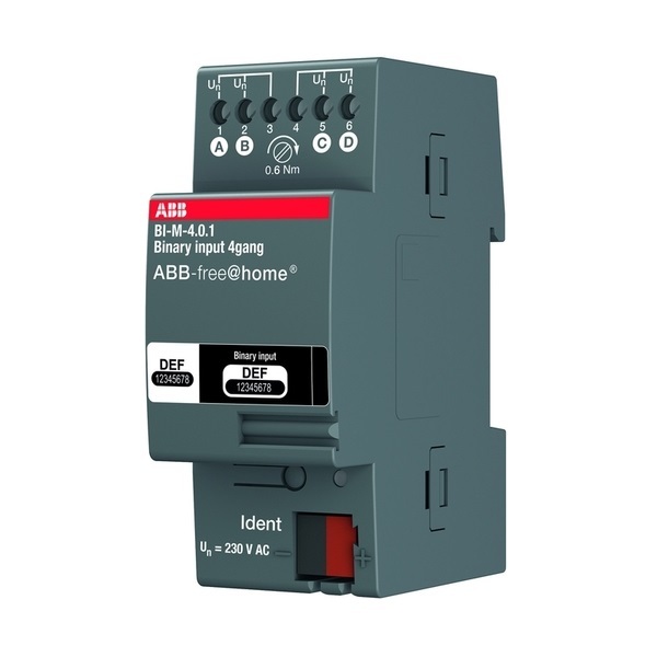 Modul binárních vstupů 4násobný, řadový,