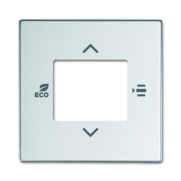 Kryt pro termostat prostorový s 5násobným univerzálním vstupem, hliníková stříbrná