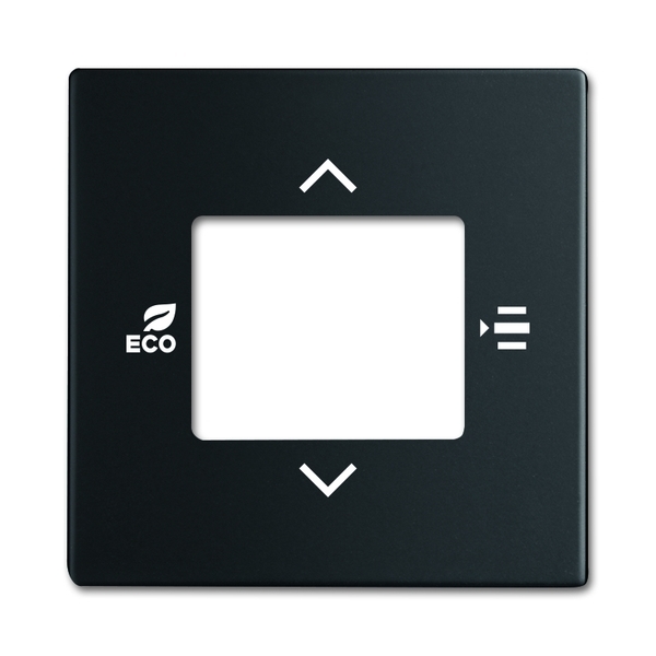 Kryt pro termostat prostorový s 5násobným univerzálním vstupem, mechová černá