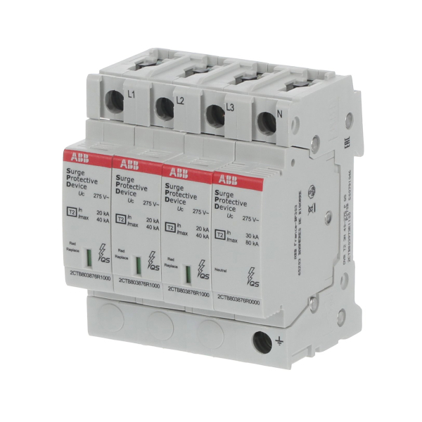 Svodič přepětí OVR, typ T2, L1, L2, L3, N