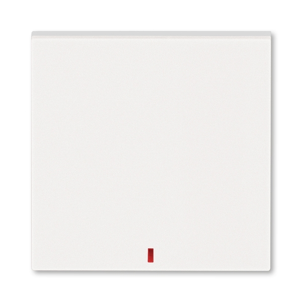 Kryt spínače kolébkového s červeným průzorem, perleťová / ledová bílá