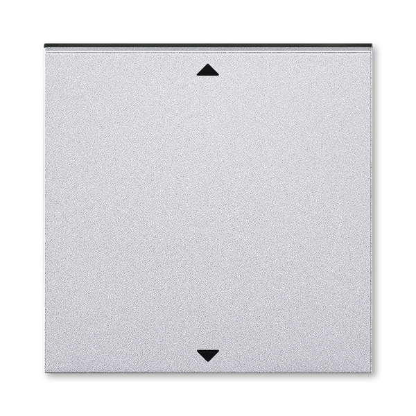 Kryt spínače žaluziového s krátkocestným ovladačem, s potiskem, titanová / kouřová černá