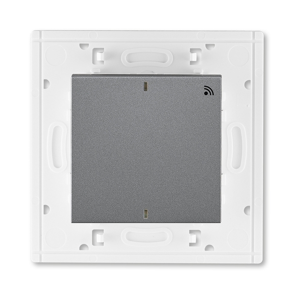 Vysílač RF jednonásobný, nástěnný, ocelová / kouřová černá