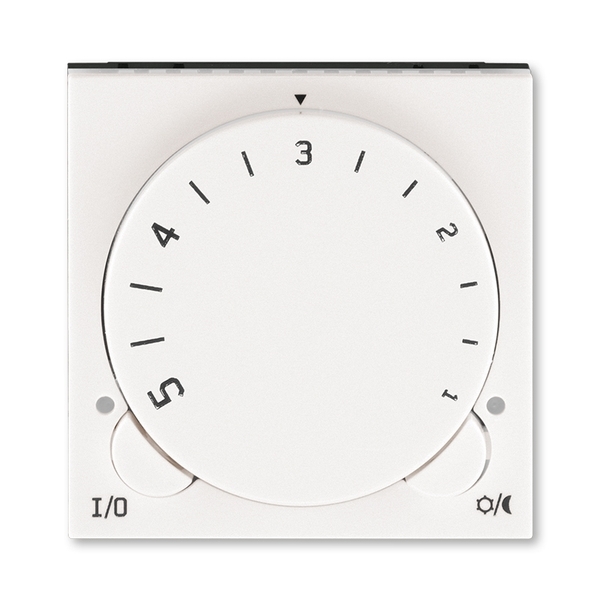 Termostat univerzální otočný (ovládací jednotka), perleťová / ledová bílá