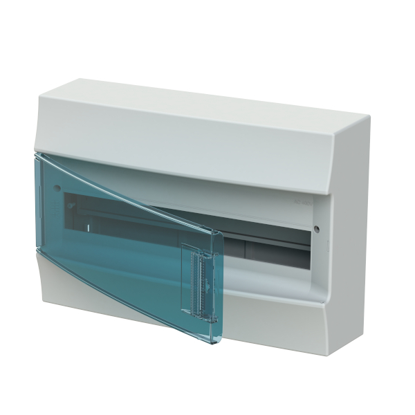 41P12X22A rozvodnice nástěnná, průhledná dvířka, 18 modulů