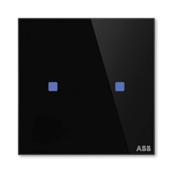 Prvek ovládací dotykový 2násobný, 86x86 mm, ABB tacteo®, zapuštěný, černá