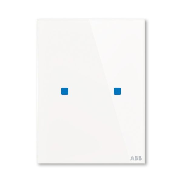 Prvek ovládací dotykový 2násobný, 86x115 mm, ABB tacteo®, zapuštěný, bílá