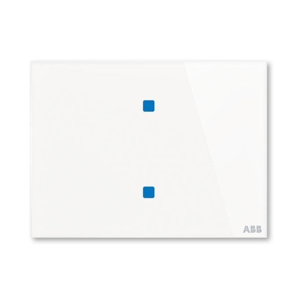 Prvek ovládací dotykový 2násobný, 115x86 mm, ABB tacteo®, zapuštěný, bílá