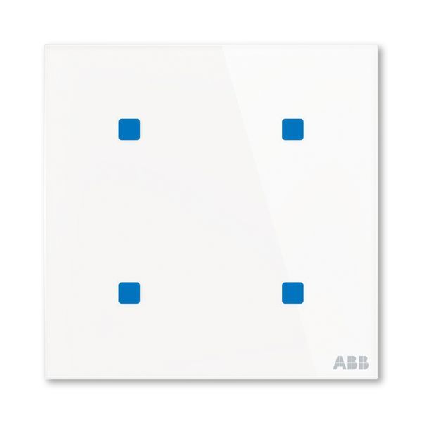 Prvek ovládací dotykový 4násobný, 86x86 mm, ABB tacteo®, zapuštěný, bílá