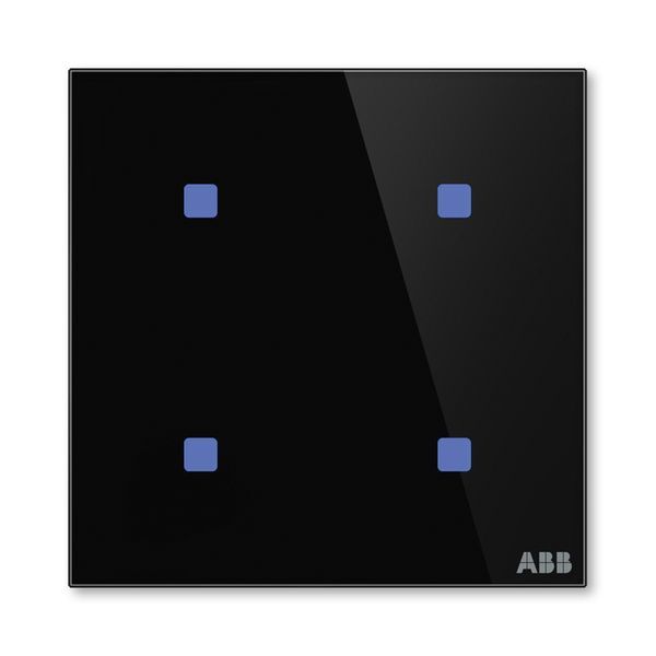 Prvek ovládací dotykový 4násobný, 86x86 mm, ABB tacteo®, zapuštěný, černá