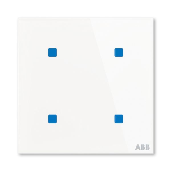 Prvek ovládací dotykový 4násobný, 86x86 mm, ABB tacteo®, zapuštěný, bílá