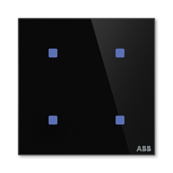 Prvek ovládací dotykový 4násobný, 86x86 mm, ABB tacteo®, zapuštěný, černá