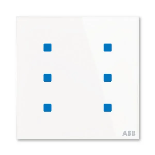 Prvek ovl&aacute;dac&iacute; dotykov&yacute; 6n&aacute;sobn&yacute;, 86x86 mm, ABB tacteo&reg;, zapu&scaron;těn&yacute;