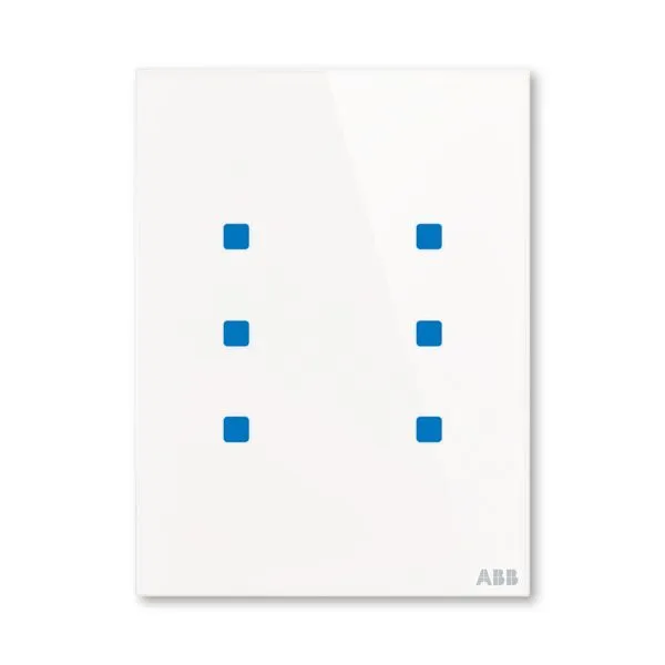 Prvek ovl&aacute;dac&iacute; dotykov&yacute; 6n&aacute;sobn&yacute;, 86x115 mm, ABB tacteo&reg;, zapu&scaron;těn&yacute;