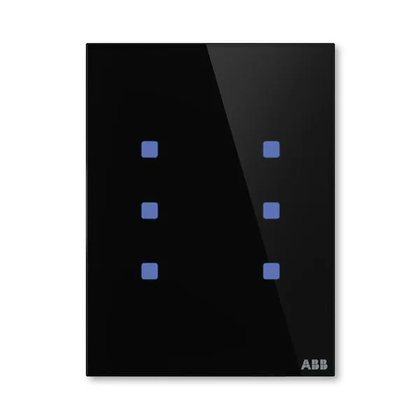 Prvek ovl&aacute;dac&iacute; dotykov&yacute; 6n&aacute;sobn&yacute;, 86x115 mm, ABB tacteo&reg;, zapu&scaron;těn&yacute;