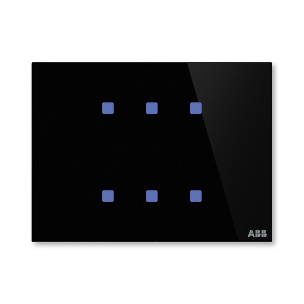 Prvek ovládací dotykový 6násobný, 115x86 mm, ABB tacteo®, zapuštěný, černá