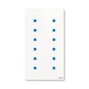 Prvek ovládací dotykový 12násobný, 86x157 mm, ABB tacteo®, zapuštěný, bílá
