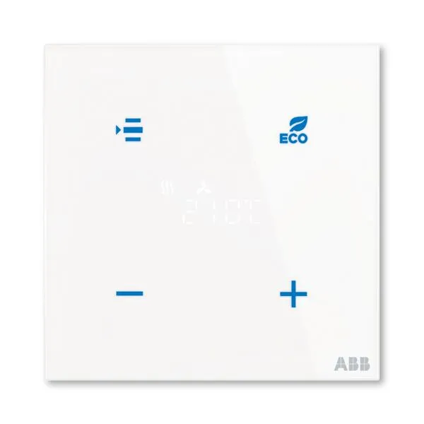 Termostat prostorov&yacute; dotykov&yacute;, 86x86 mm, ABB tacteo&reg;, zapu&scaron;těn&yacute;